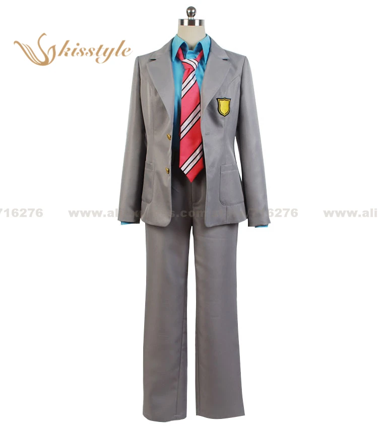 Kisstyle Fashion Your Lie в апреле униформа Kosei Arima одежда для косплея костюм| |
