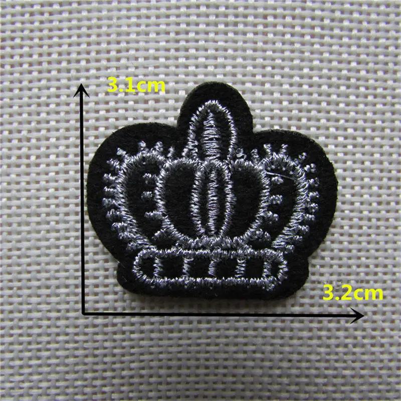 Новое поступление вышитые нашивки "Корона" Железная или ПРИШИТАЯ ткань наклейка блестки значок Швейные Аппликации аппликации «сделай сам» для одежды