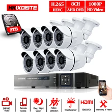 HD HDMI DVR 2.0MP 1080P Водонепроницаемая HD наружная домашняя камера безопасности Система 8CH CCTV камера видеонаблюдения комплект AHD камера набор