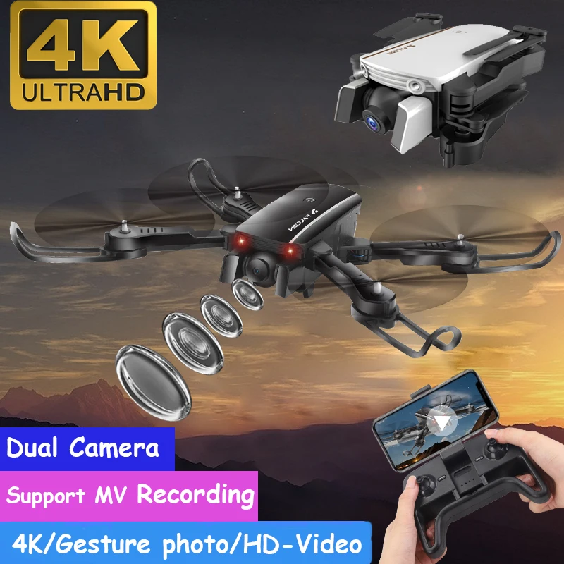 WiFi FPV RC Дрон 4K 1080P камера складной оптический поток Дрон широкоугольный в реальном времени воздушный вертолет Квадрокоптер лучший подарок Рождество