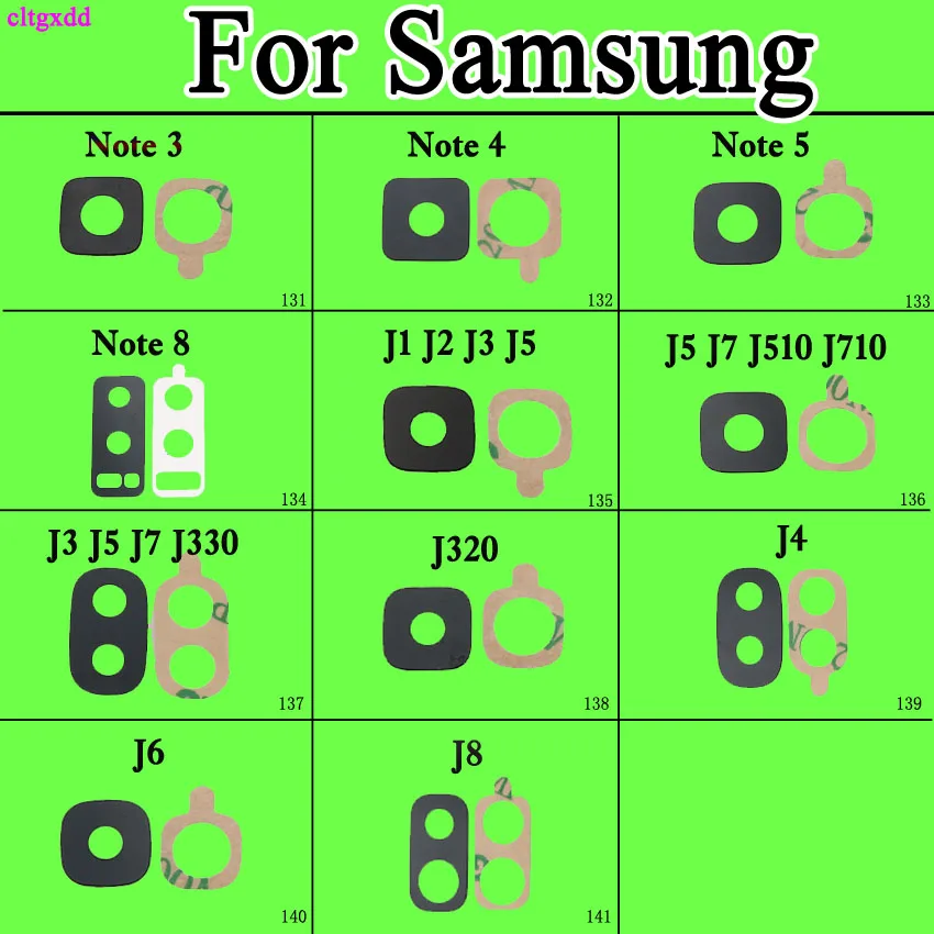 

Rear Back Camera Lens Cover Glass for Samsung Galaxy Note 3 N9005 Note 4 Note 5 Note 8 J1 J2 J3 J5 J7 J330 J320 J4 J6 J8 2018
