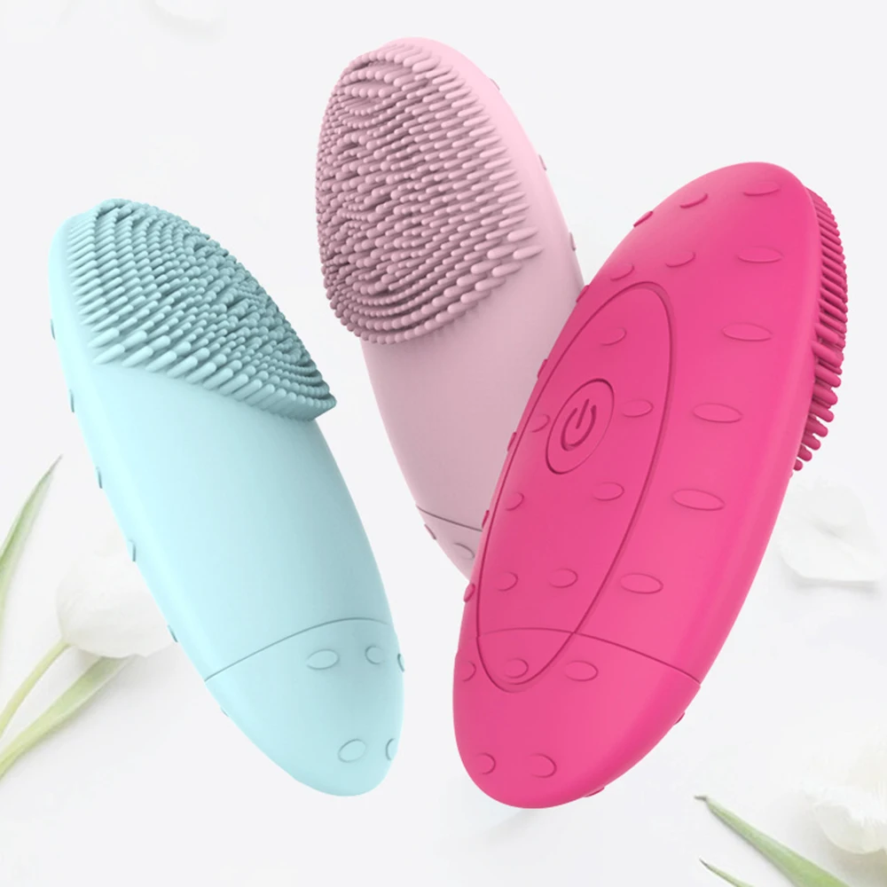 NEW Electric Silicone Face Cleansing Brush Skin Remove Blackhead Pore Cleanser Waterproof Massager USB Charger | Красота и здоровье