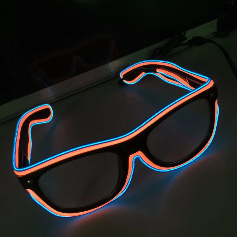 Светодиодный светильник EL Wire Up Shutter Glasses модное украшение для костюма вечерние подарки на Хэллоуин