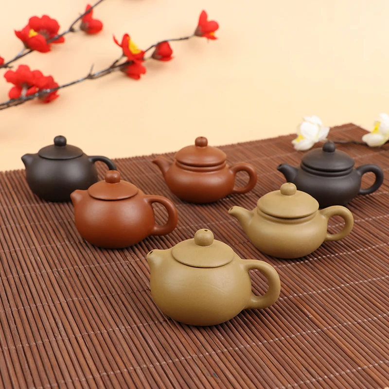 Purple Clay Finger Teapot Tea Pet Pocket Tea Set Ornaments Decoration 1Pc tea pet ornaments