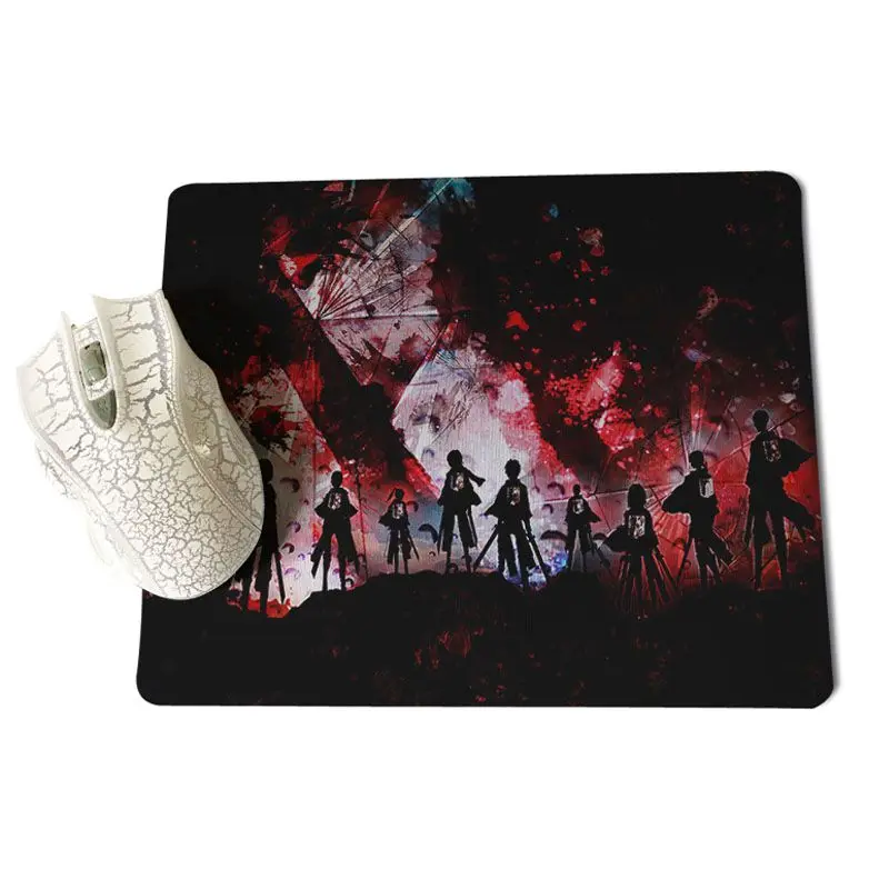 Дизайн Attack on Titan красивый коврик для мышки в стиле аниме размер для 18x22 см 25x29 см резиновые коврики для мыши