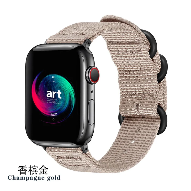 Нейлоновые ремни для Apple Watch 4 44 мм 42 мм ремешок 38 мм ремешки для Apple Watch Band 40 мм браслет для iWatch Series 5 4 3 2 1