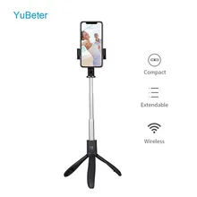 YuBeter беспроводной Bluetooth селфи палка штатив с дистанционным управлением HD зеркало заднего вида для iPhone x 8 для Android Xiaomi смартфон