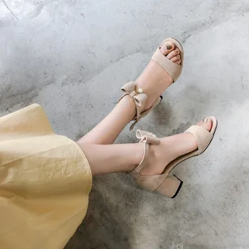 

Oversized high heels sandals women shoes woman summer ladies Buckle open toe sandals with thick heels