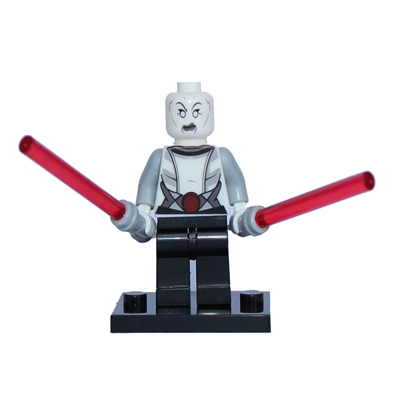 Фигурки из Звездных Войн Leia Han Solo Yoda Luke Sith Lord Darth Vader Maul Revan Dooku Sidious, строительные блоки, кирпичи, игрушки - Цвет: Clear