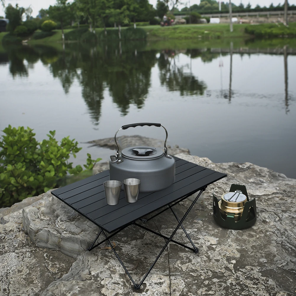 Portable Folding Camping Table Outdoor Canopy Cooking Foldable Desk Tourist Picnic Small Lightweight Metal Camping Folding Table foldable table
