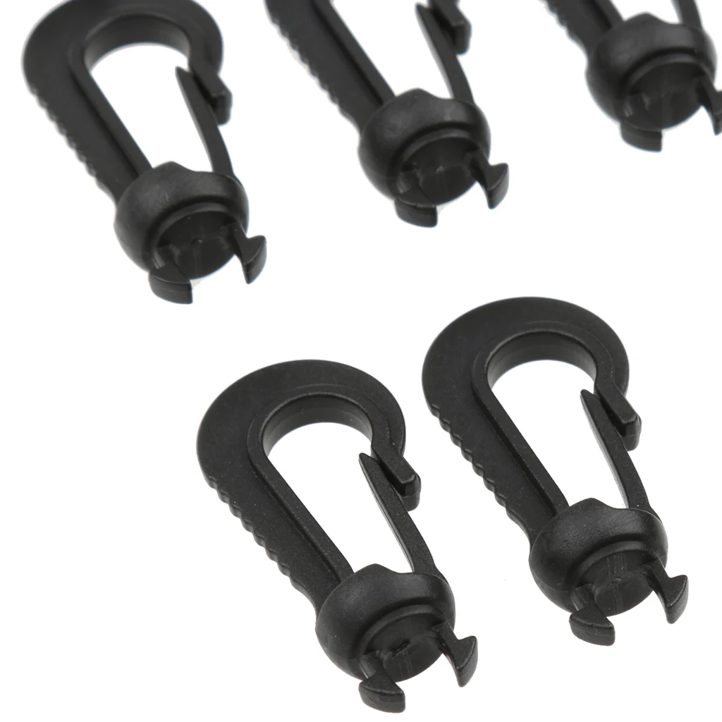 10 Pieces Kayak Lashing Hooks Plastic Bungee Hook Replacement End Snap Hooks Clip