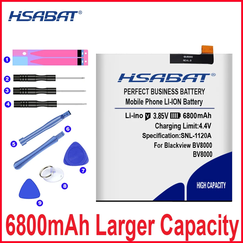 Аккумулятор HSABAT 0 Cycle 6800 мАч для аккумуляторов V636468P Blackview BV8000 высококачественный