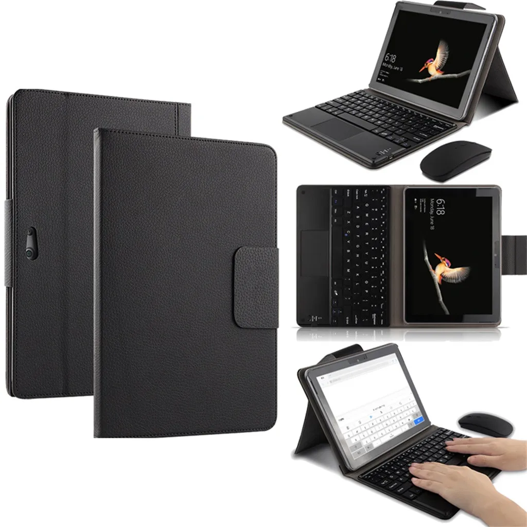 

10.0 Inch Media Pad Removable Bluetooth Keyboard Case Flip Leather Cover for Surface GO Against Dirt Scratches Stains Splashes