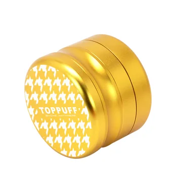 

TOPPUFF Large Space 63MM 4 Pieces Aircraft Aluminum GrinderCNC Teeth Metal Tobacco Herb Grinder Spice Crusher Smoke Miller