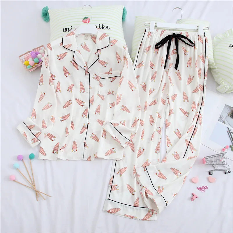6 Fiklyc нижнее белье, атласная пижама для женщин, Размеры M, L, XL,, европейские пижамные комплекты, женские пижамы, комплекты для отдыха, Новинка - Цвет: 6