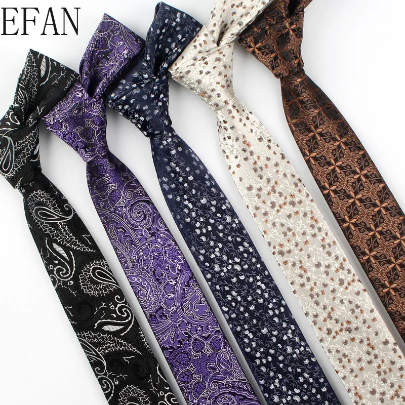 

New Design Luxury Paisley Neckties Classic Polyester 6cm Gravata Vintage Pattern Tie Classic Business Casual Ties