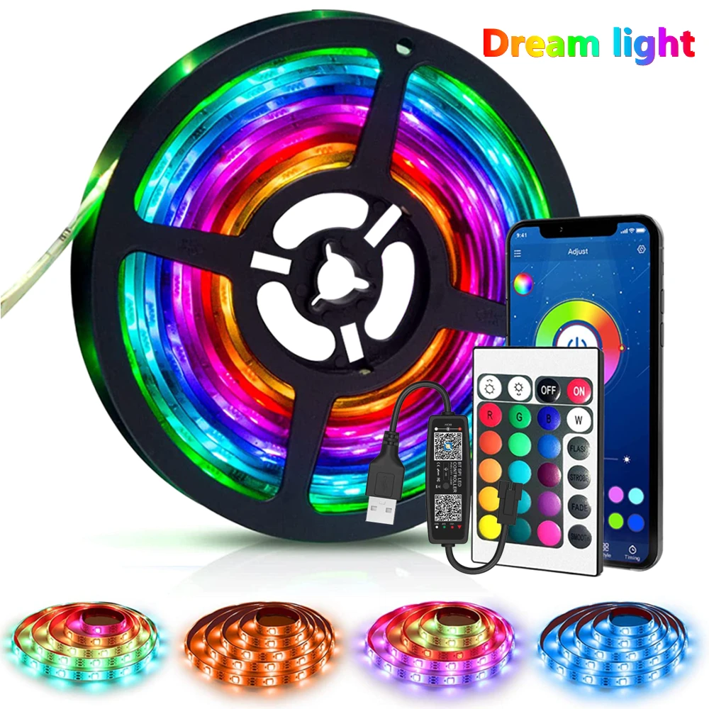 Светодиодная ленсветильник 1-30 м RGB Bluetooth 5 В | Лампы и освещение