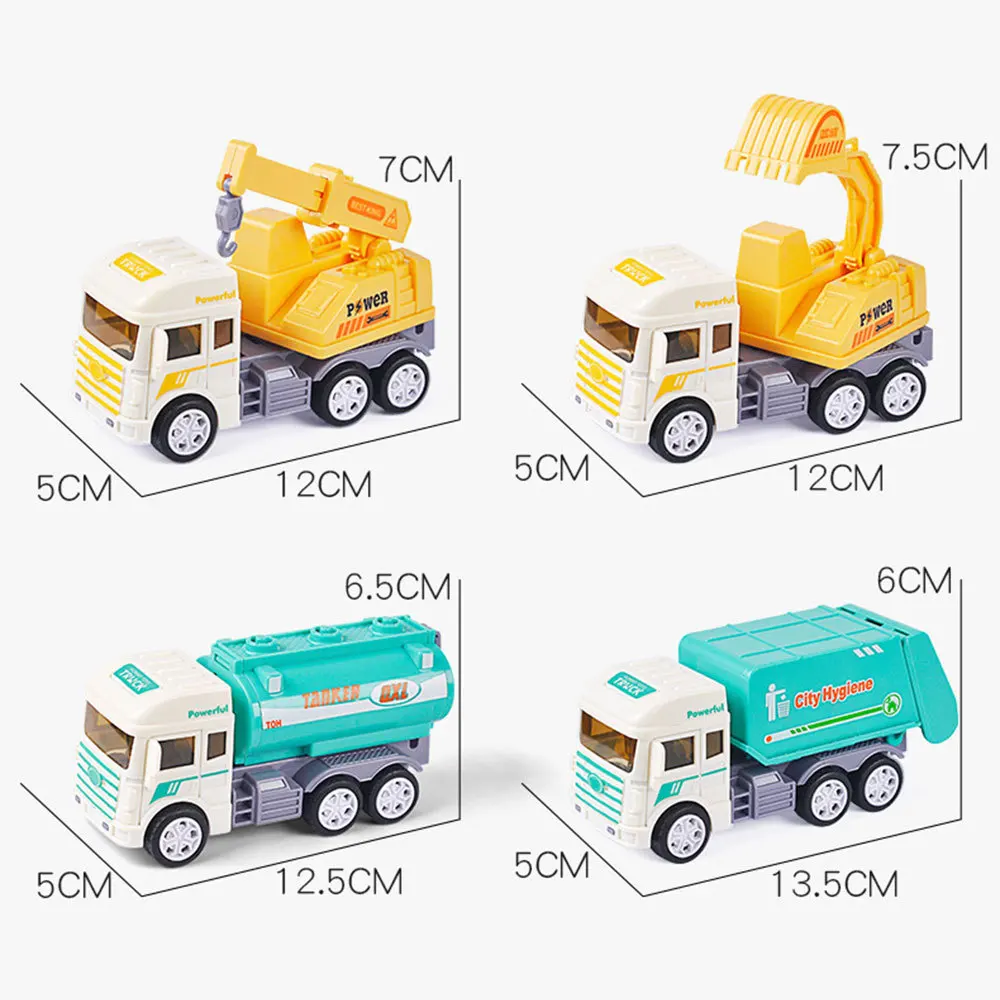 HOt Sale Mini Vehicle Model Alloy Diecast Engineering Construction Fire Truck Ambulance Transport Car Educational Children Gift