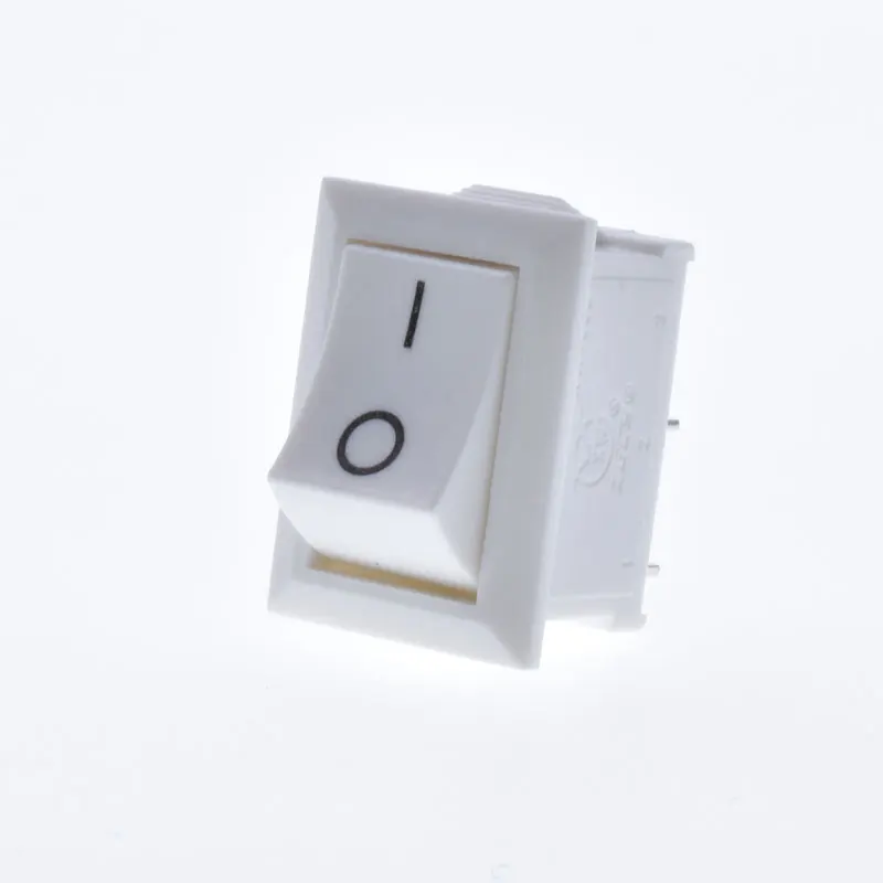 21*15 KCD1 XW-603 белый AC переключатели 2pin 2 положения вкл. Выкл. Электрический кулисный переключатель для электронного оборудования 10A