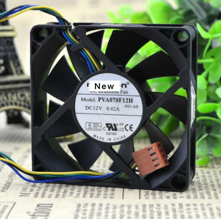 Для Emacro для Foxconn PVA070F12H -M01-AB DC 12V 0.42A 4-проводной 70x70x20 мм Сервер вентилятор