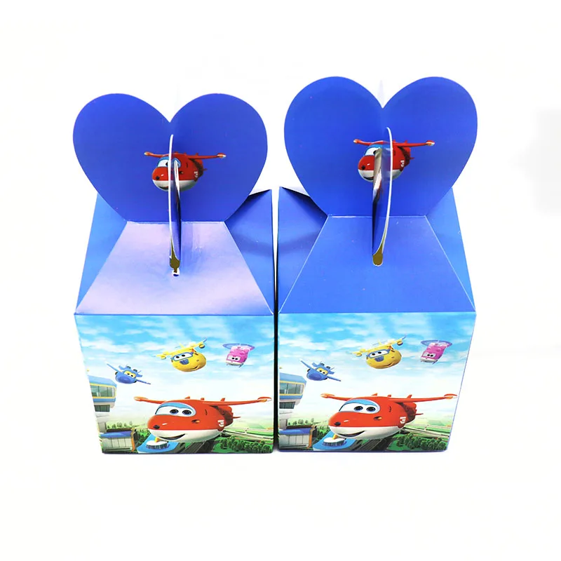 

6pcs/pack Super Wings theme candy boxes baby shower party decorations Super Wings gift boxes kids birthday party supplies