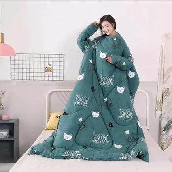 

Sleeper men's thickened bed new adult sleeves lazy quilt in autumn and winter. Wearable quilt cotton quilt comforts Adults