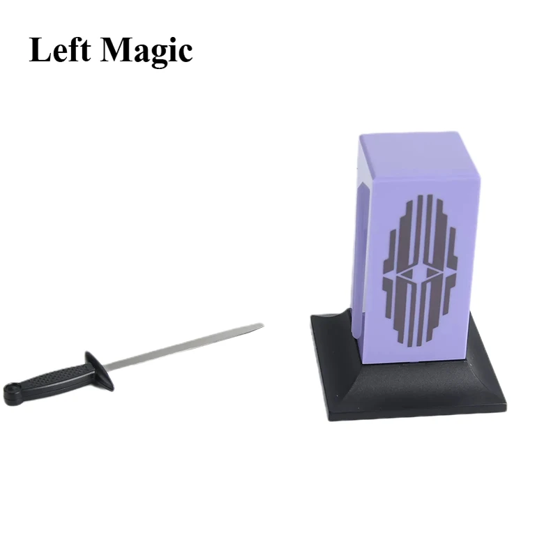 Magic Tricks Toy Magic Props Toy Magic Tricks Props Tenyo Sword Through Ring Inside Casket (Crystal Cleaver) Magic Tricks Penetrating Sword Thru Magic Props Gimmick Accessories Toy