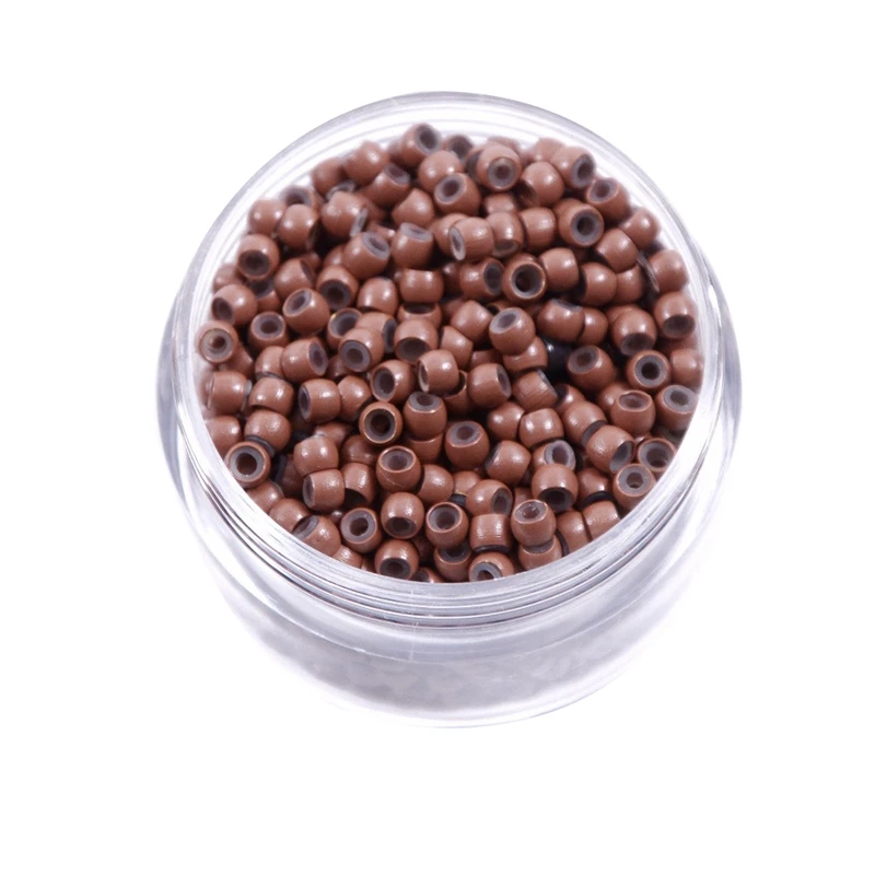 Light Brown 1000 шт 3,0 мм Силиконовое нано кольцо для нано-наконечников инструменты для наращивания волос - Цвет: Light Brown