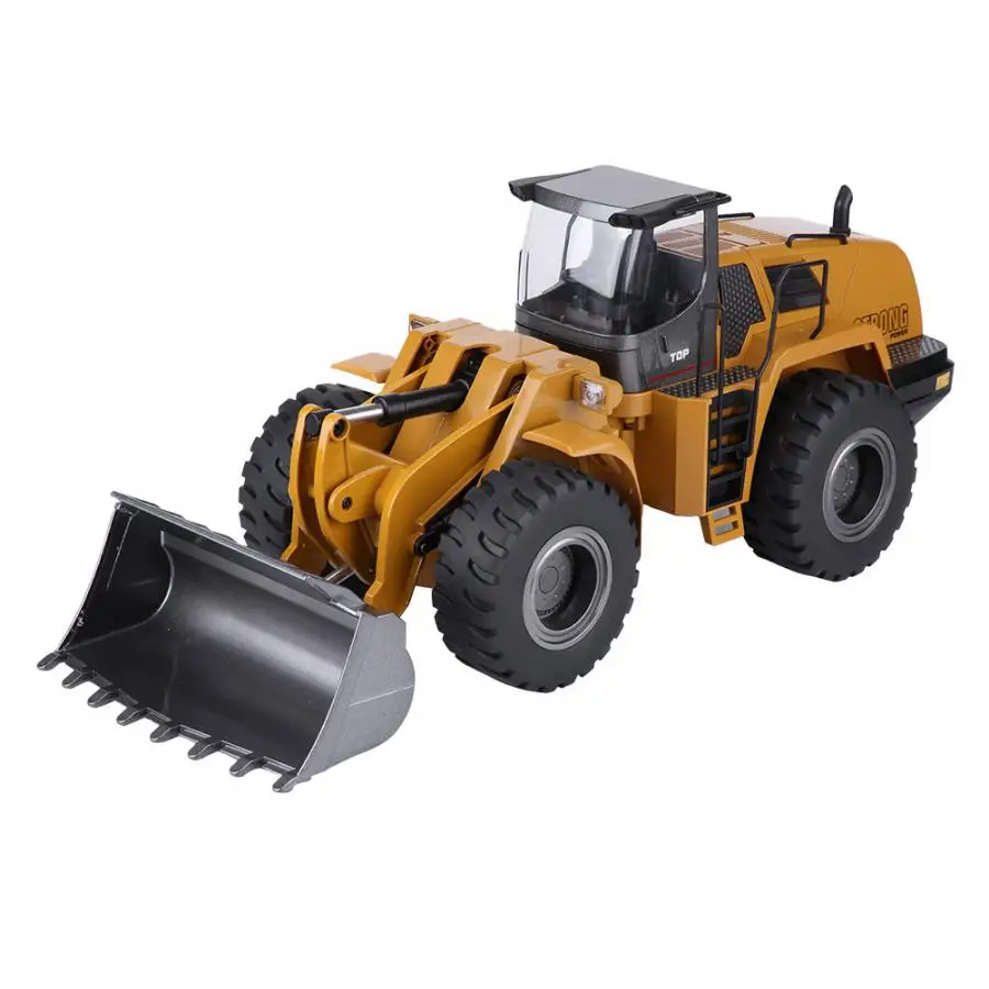 HUINA583 2,4G 1/14 10CH металлический RC экскаватор строительный инженерный автомобиль сплав дистанционного управления грузовик RC Металлические бульдозеры игрушки
