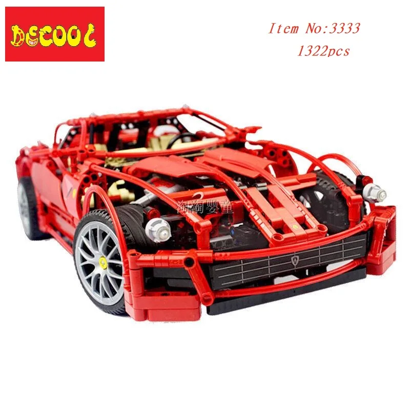 DECOOL 3333 1322 шт. 1:10 супер автомобиль F1 гоночная модель блоков Кирпичи набор игрушек
