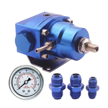 

Adjustable Fuel Pressure Regulator w/ boost -8AN 6AN Pressure Regulator Blue