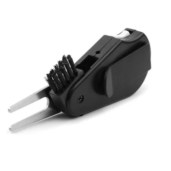 

1 Pcs Steel Golf Divot Repair Switchblade Tool 5-in-1 Pitch Cleaner Golf Pitchfork Golf Accessories Putting Fork Dropship