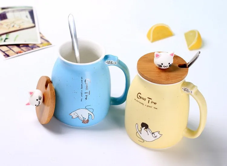 Cute Cat Mug Set of 4 Cute Crown Cat Mug Set with Cell Phone Holder Lid for  Cat Lovers Cute Ceramic …See more Cute Cat Mug Set of 4 Cute Crown Cat Mug