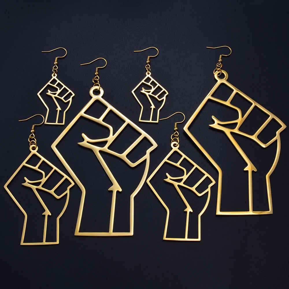 Anniyo 11cm/7cm/4cm Black Lives Matter Fist Symbol Big