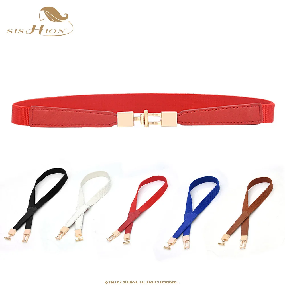 

SISHION Vintage Thin Cummerbunds Elastic Belt QY0358 Women Waistband Decoration Dress Skirt Simple Cummerbund