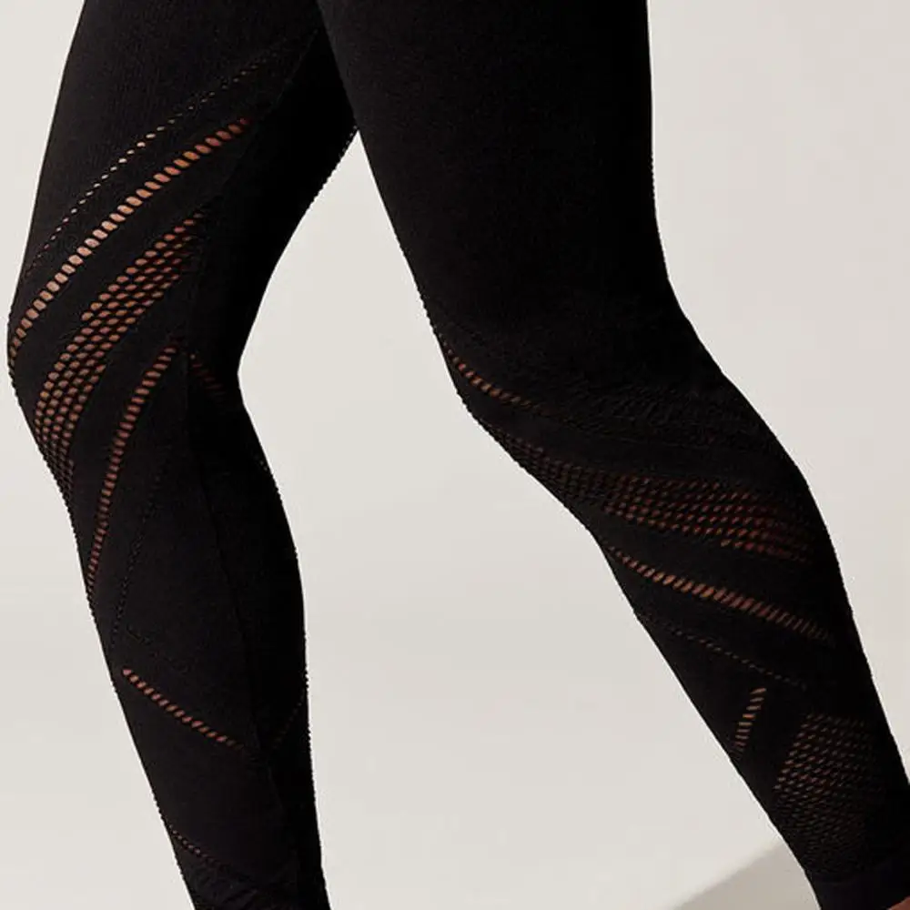 Hollow High Waist Sports Leggings Women Gym Running Fitness Yoga Pants Hips Seamless Sportswear