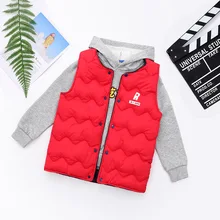 Стиль; большая версия детского пухового хлопкового жилета; детская безрукавка большого размера