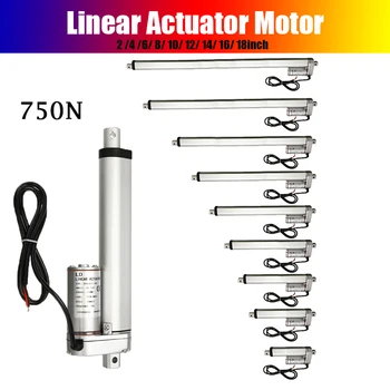 

DC12V Electric Motor Linear Actuator 750N 2-18 Inch 330lbs For Electric Self Unicycle Scooter Input Voltage Range Aluminum Alloy