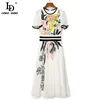 LD LINDA DELLA Women Summer Fashion Runway Mini Dress Butterfly Sleeve Sequined Embroidery Ladies Slim  6