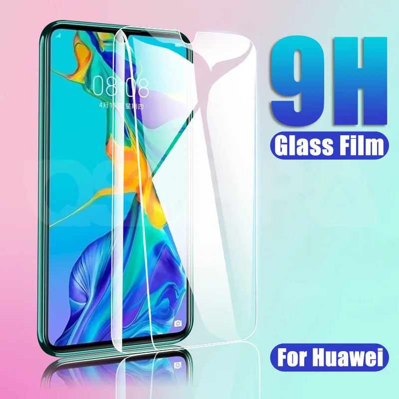 

9H Full Protective Glass on For Huawei P30 Lite P20 Pro P10 Lite Plus P Smart 2019 Tempered Screen Protector Glass Film Case