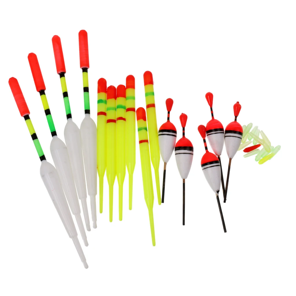 Set of 15 Plastic Fishing Floats Slip Drift Tube Indicator Fishing Slip Bobbers