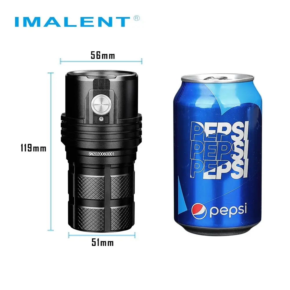 IMALENT MS06 LED Flashlight CREE XHP70 2nd 25000 LM Rechargeable Torch Light with 21700 Battery for