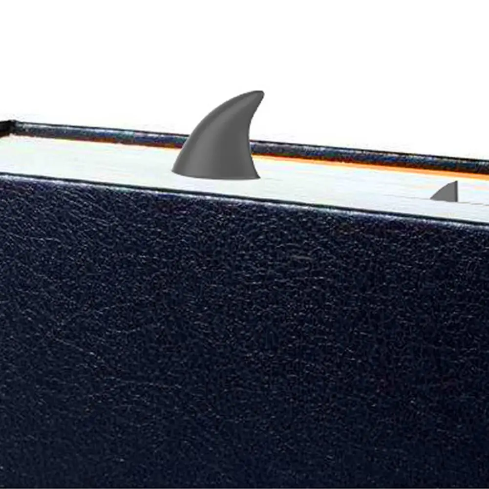 Novelty Creative 3D Shark Fin Cartoon Bookmark Page Marker For Book Office Supplies Student Stationery Prize Gift