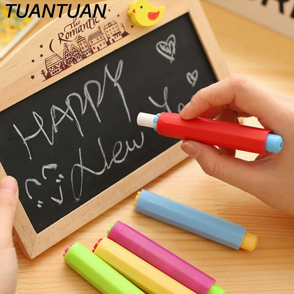 Peerless 5PCS Pen Chalk Clip wall sticker For Teacher Porta Tiza On Blackboard Chalkboard Dustless Chalk Holder