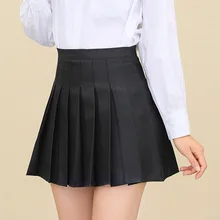Женские шорты, юбки, весна-лето, трапециевидная школьная юбка с высокой талией, Женская Корейская плиссированная юбка