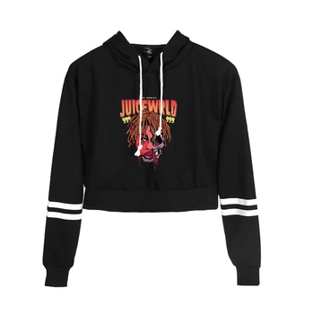 

Juice Wrld Hip Hop Rapper New Printing Fashion Short Paragraph Hoodies Sweatshirt Women Summer Trend Casual Top