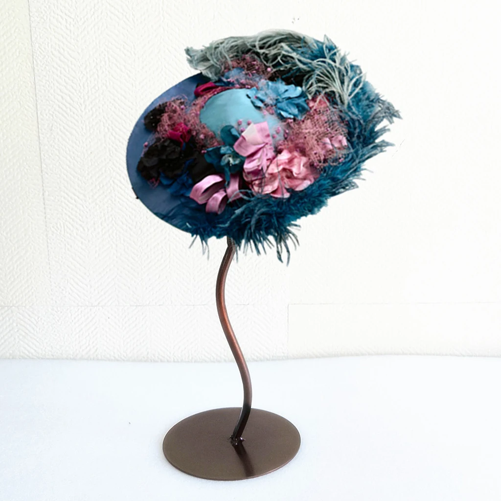  Modern Free Standing Metal Wig Display Stand Dummy Head Hat Cap Hair Holder