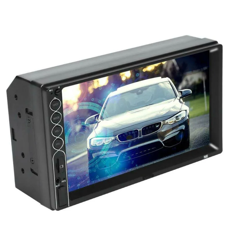 Автомагнитола HD " сенсорный экран стерео Bluetooth 12 В 2 Din FM ISO мощность Aux вход Авто MP5 плеер SD USB