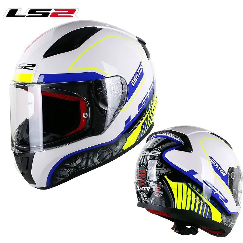 Capacete LS2 FF353 Быстрый Полнолицевой мотоциклетный шлем для мужчин и женщин, гоночный шлем для ls2, мотоциклетный шлем с моющейся внутренней накладкой ECE
