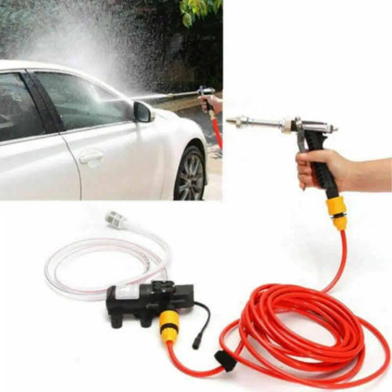 12V Car High Pressure Washer Portable Water Gun Pump Kit Jet Wash Cleaner Hose Van For Car Caravan Outdoor Camping Travel